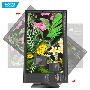 KOIOS K2723UB 27inch 4K Computer Monito 60Hz Narrow Bezel Design Office Display Type-C HDR IPS Screen 3840*2160 Swivel Lift Stand Black